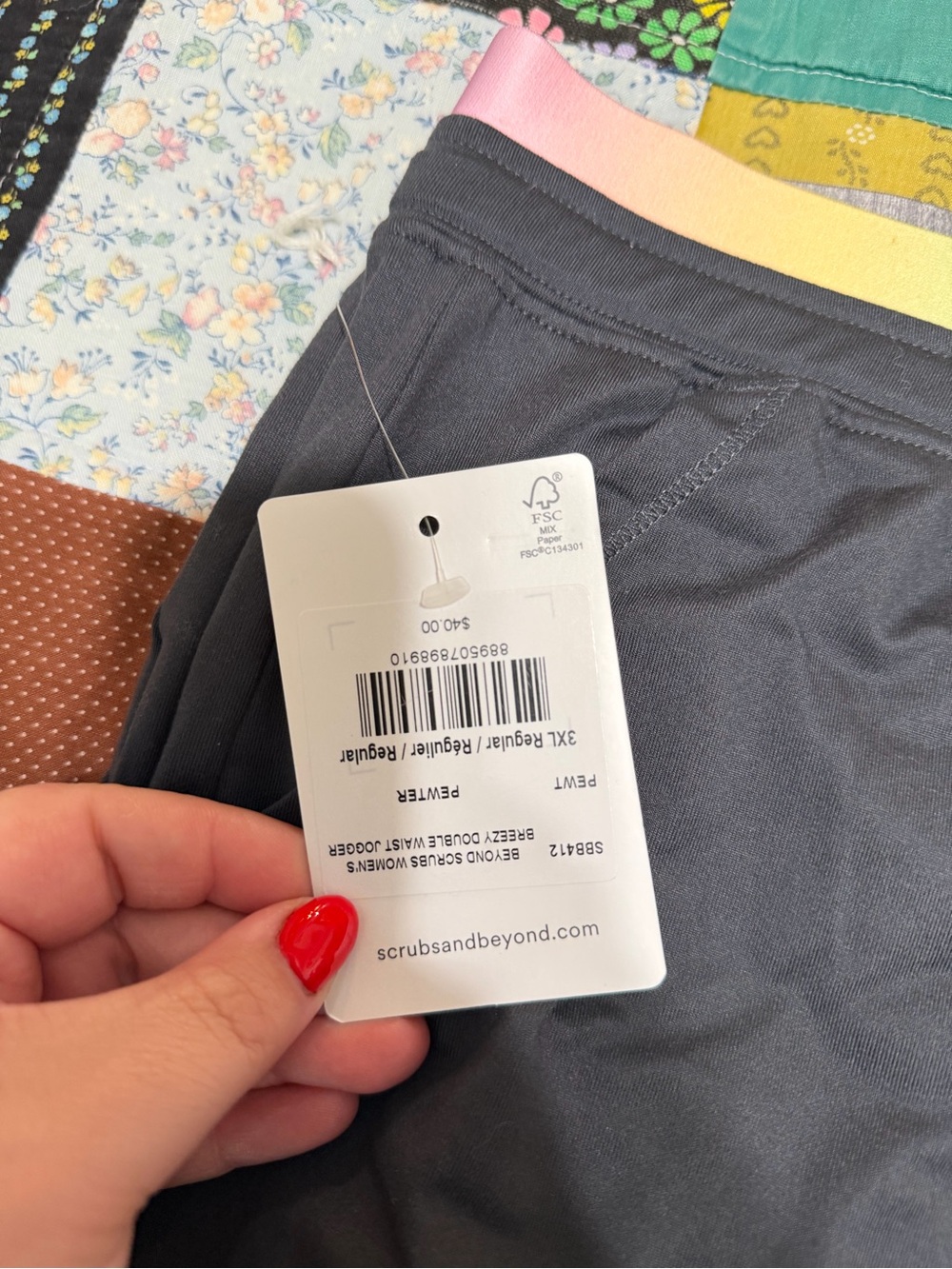 Beyond Scrubs Women's Gray Scrub Pants